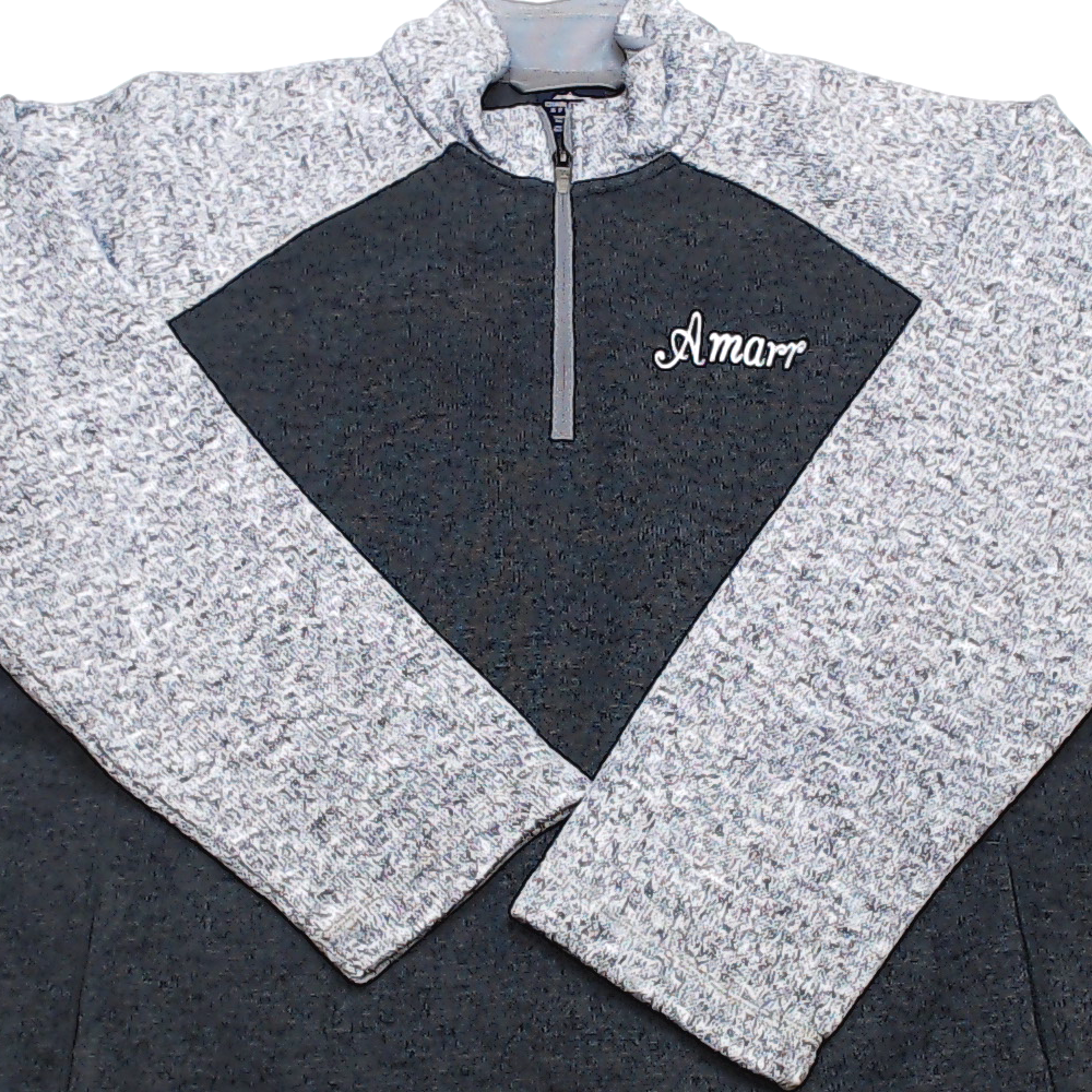 BLOOPER CLOTHING: Monogrammed Colorblock Quarter Zip Pullover