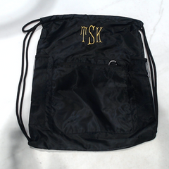 BLOOPER BAG: Monogrammed Cinch Bag