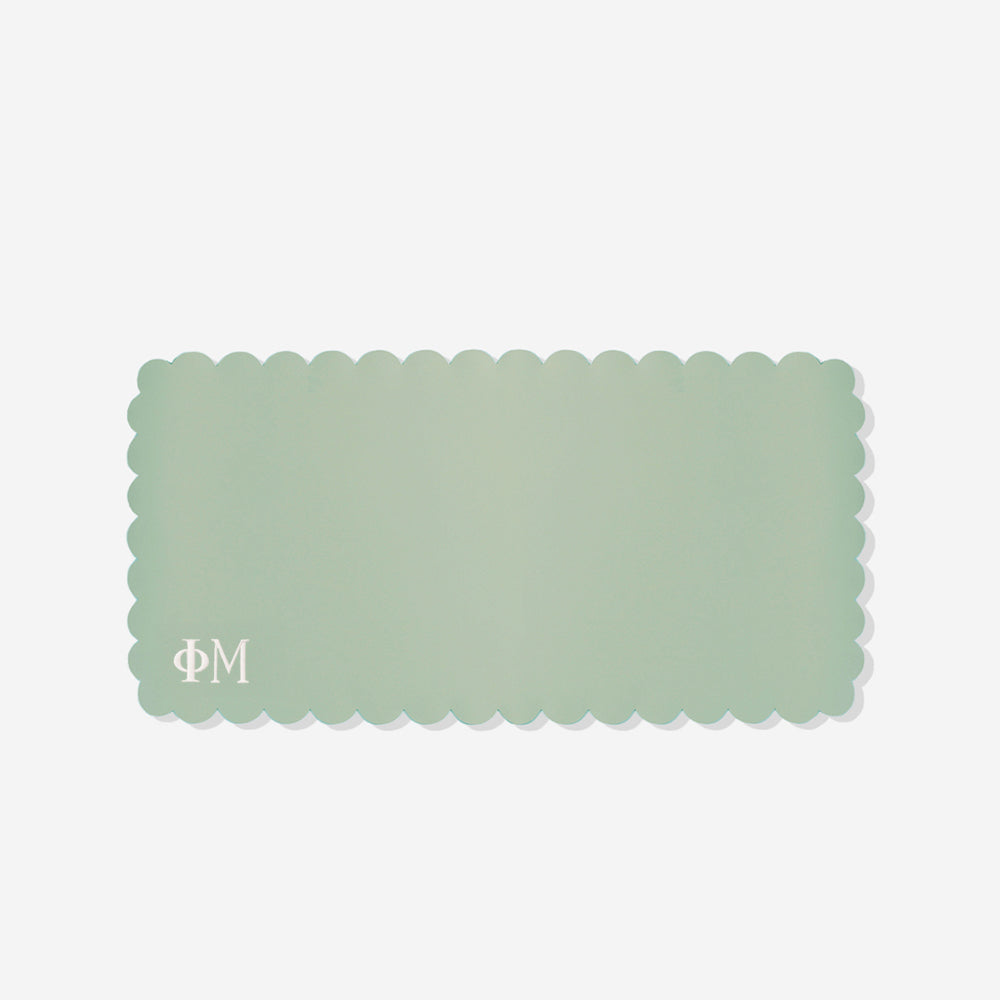 Phi Mu Desk Mat in Light Mint | Sorority Office Accessory