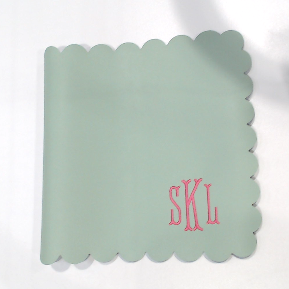 BLOOPER ACCESSORY: Monogrammed Desk Mat