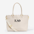 Kappa Alpha Theta Laptop Tote Bag | Bone