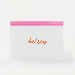 Monogrammed TSA Toiletries Bag in Pink