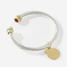 Alpha Chi Omega Cable Bracelet | Multi Silver