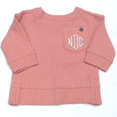 BLOOPER KIDS: Monogrammed Kids Waffle Crewneck Sweatshirt