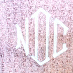 BLOOPER KIDS: Monogrammed Kids Waffle Crewneck Sweatshirt