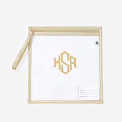 Monogrammed Kids Clear Extra Clothes Bag