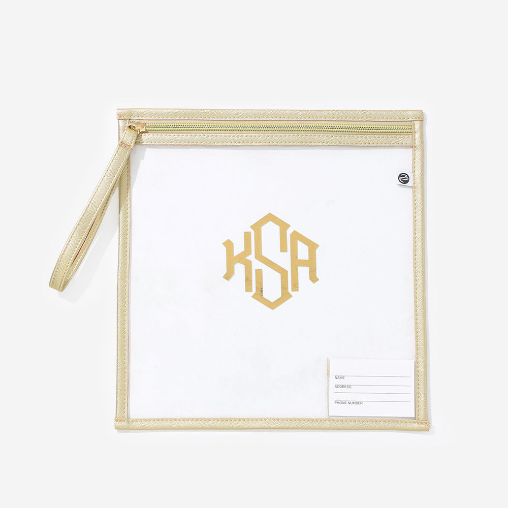 Monogrammed Kids Clear Extra Clothes Bag