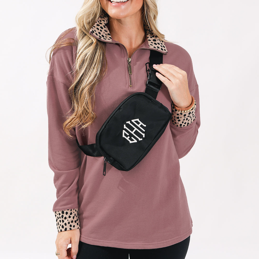 Monogrammed Belt Bag | Black