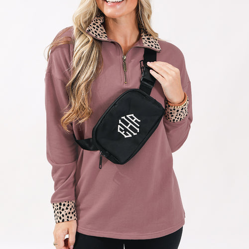 Monogrammed Belt Bag | Black