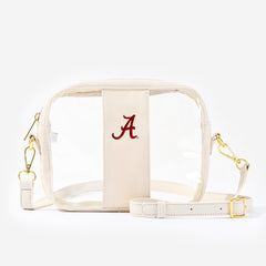 Alabama Crimson Tide Clear Stadium Crossbody Bag in Bone