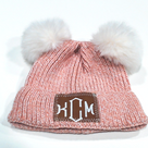 BLOOPER KIDS: Monogrammed Kids Pom Pom Beanie