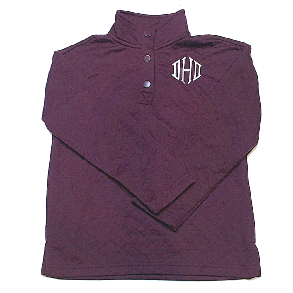 BLOOPER KIDS: Monogrammed Kids Quilted Pullover