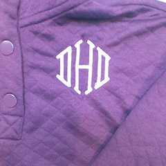 BLOOPER KIDS: Monogrammed Kids Quilted Pullover