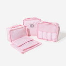 Monogrammed Youth Packing Bag Set | Pink Seersucker