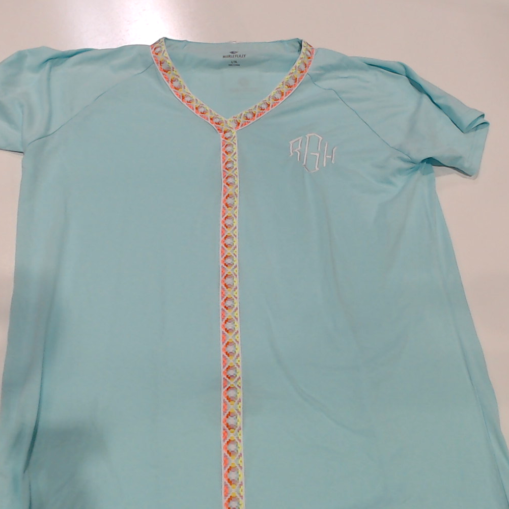 BLOOPER SWIM: Monogrammed Accent Cover Up