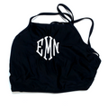 BLOOPER SWIM: Monogrammed High Neck Bikini Top
