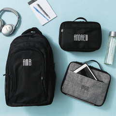 Black 2026 personalized lunch box with backpack