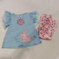 BLOOPER KIDS: Monogrammed Girls Bunny Legging Set
