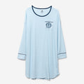 Monogrammed Nightgown in Blue/White Stripes
