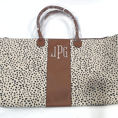 BLOOPER BAG: Monogrammed Spotted Weekender