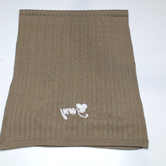 BLOOPER ACCESSORY: Monogrammed Cable Knit Scarf