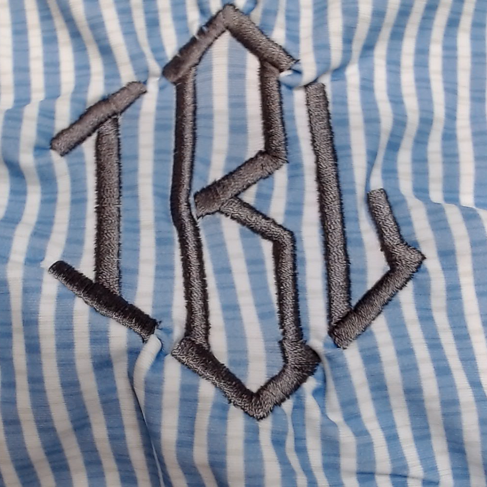 BLOOPER SWIM: Monogrammed High Neck Bikini Top
