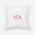 Alpha Gamma Delta Pillow Sham in White