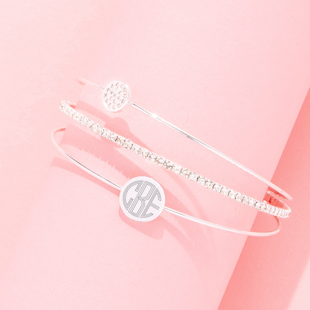 Rhinestone Bangle on pink roll
