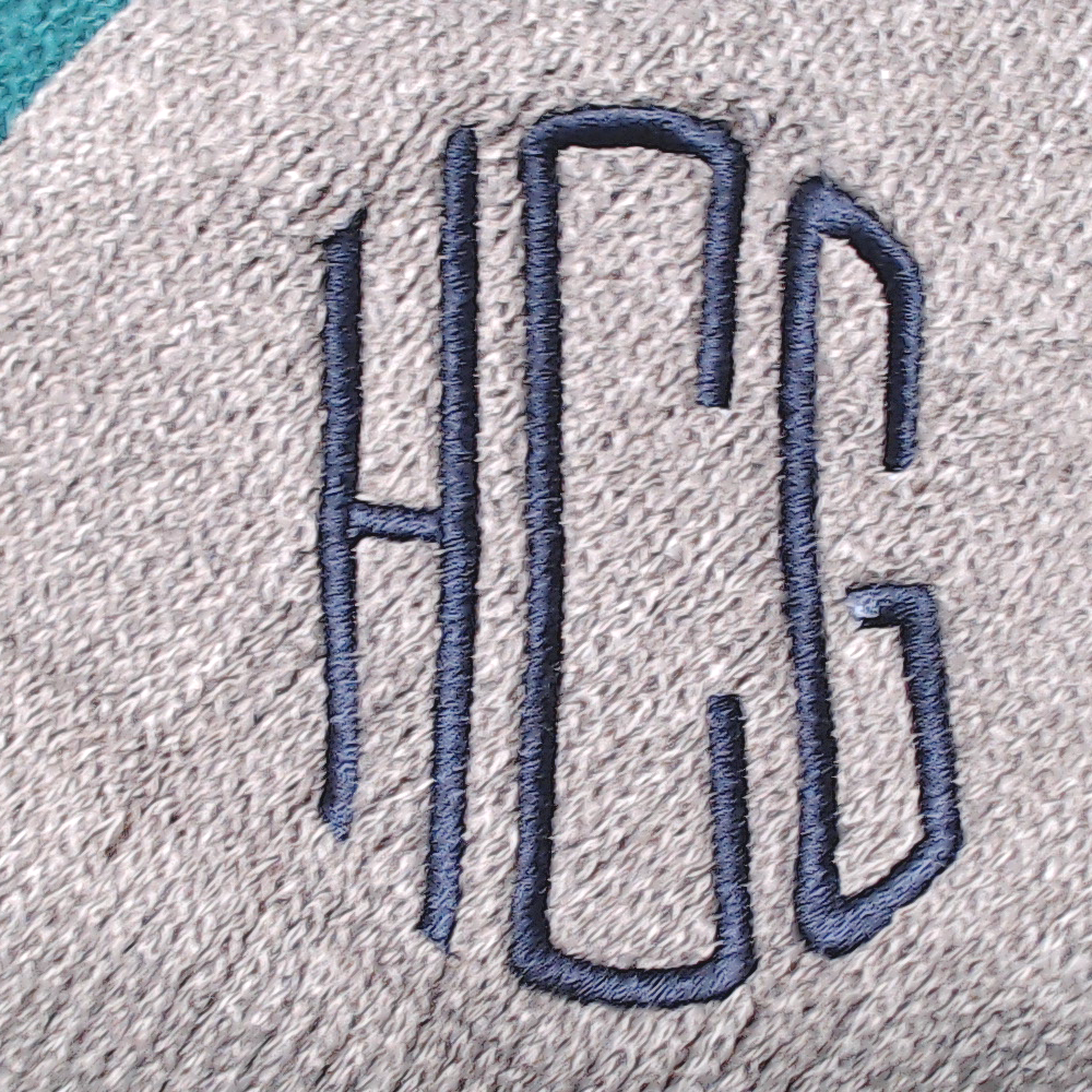 BLOOPER CLOTHING: Monogrammed Striped Poncho