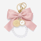 Monogrammed Bag Charm Keychain | Pink