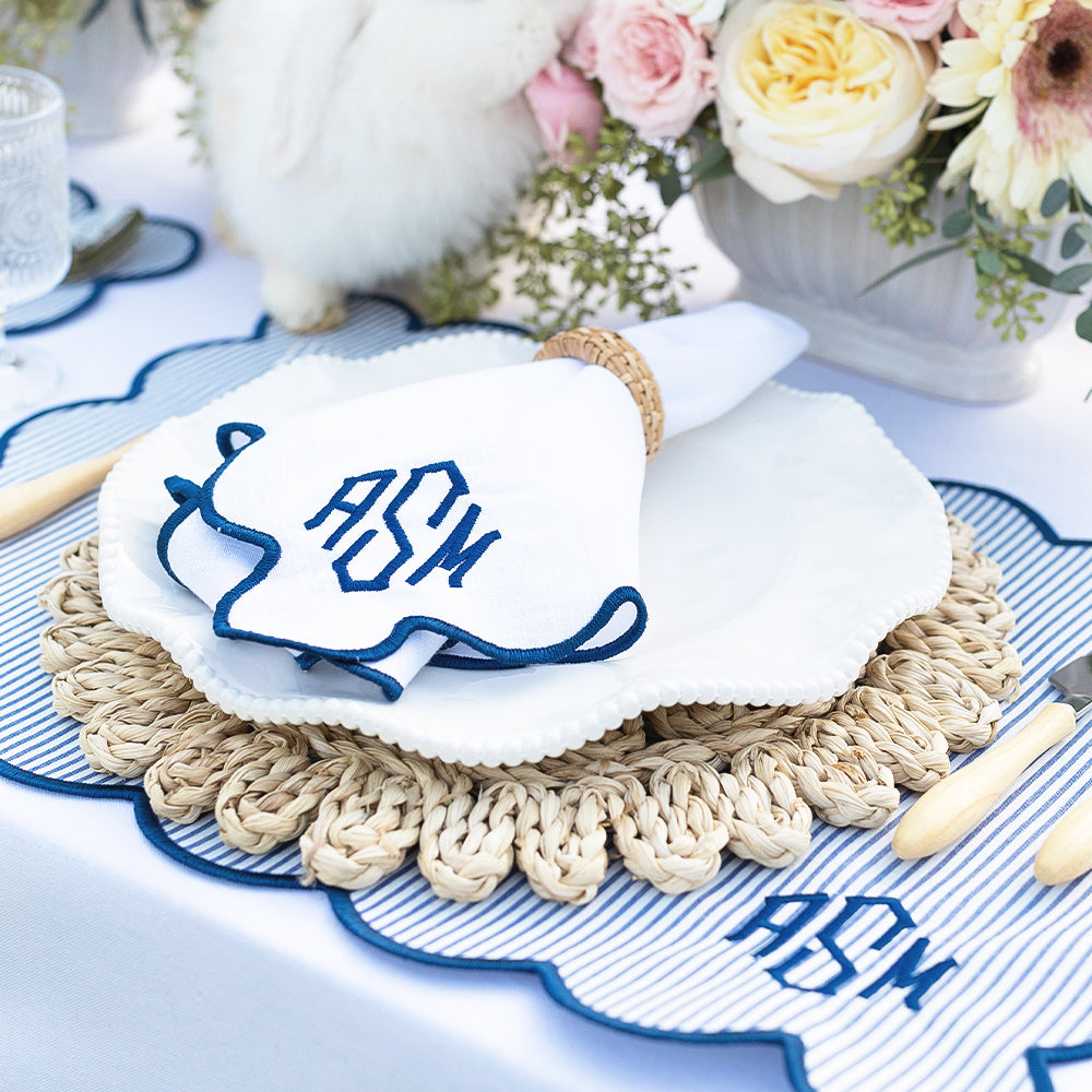 Personalized Scalloped Napkin | Marleylilly