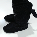 BLOOPER SHOES: Monogrammed Sherpa Tie Booties