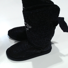 BLOOPER SHOES: Monogrammed Sherpa Tie Booties