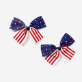 Girls Hair Bow Set in Americana/Flag