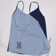 BLOOPER SWIM: Monogrammed Ruched Tankini