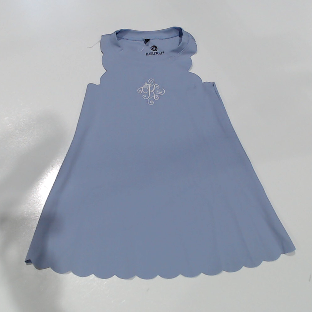 BLOOPER KIDS: Monogrammed Girls Scallop Dress