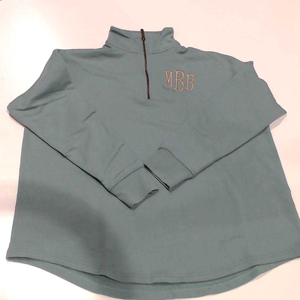 BLOOPER CLOTHING: Monogrammed Quarter Zip Sweatshirt