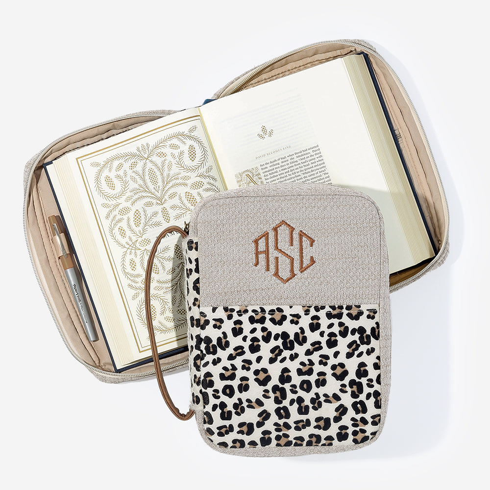 leopard bible holder - NEW
