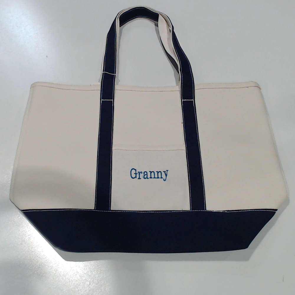 BLOOPER BAG: Monogrammed Large Canvas Tote