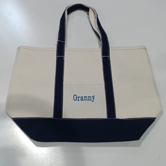 BLOOPER BAG: Monogrammed Large Canvas Tote