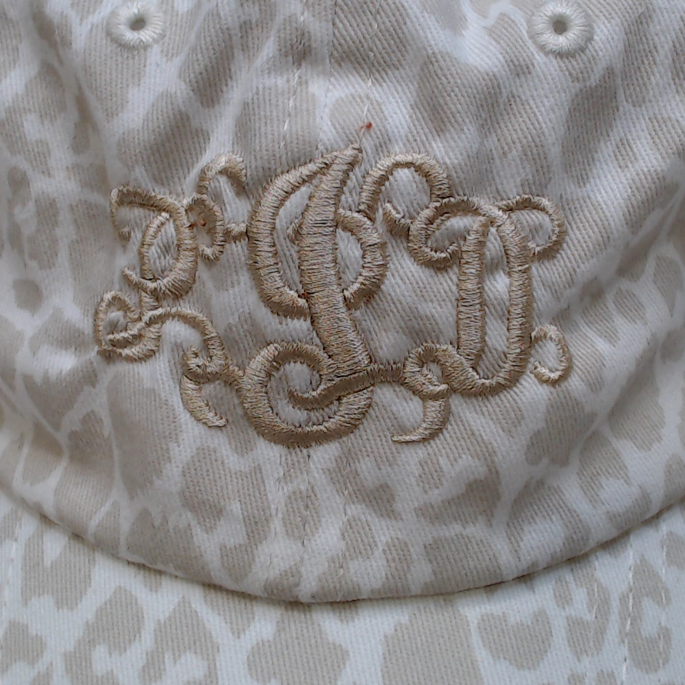 BLOOPER ACCESSORY: Monogrammed Baseball Hat