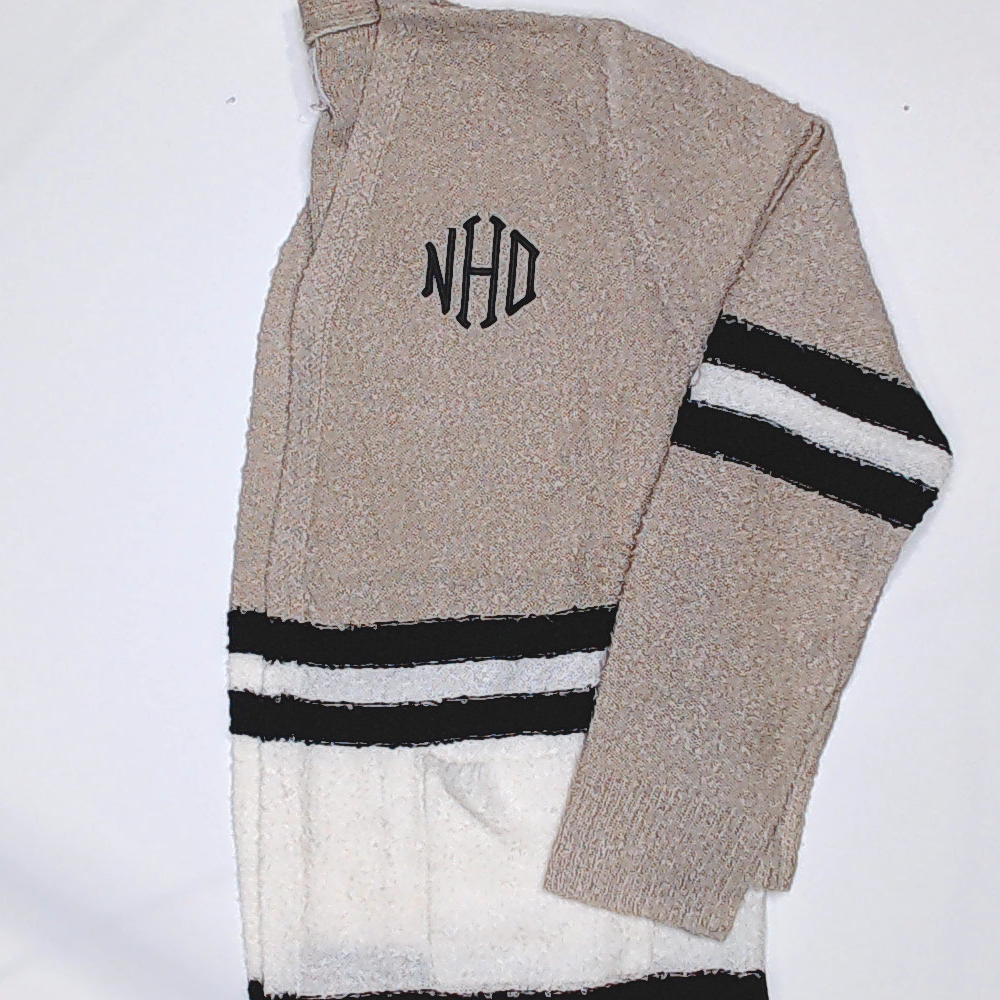 BLOOPER CLOTHING: Monogrammed Cardigan