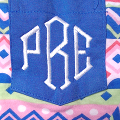 BLOOPER KIDS: Monogrammed Kids Patterned Long Sleeve Shirt