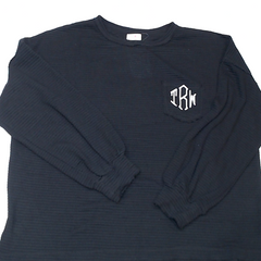 BLOOPER CLOTHING: Monogrammed Waffle Shirt
