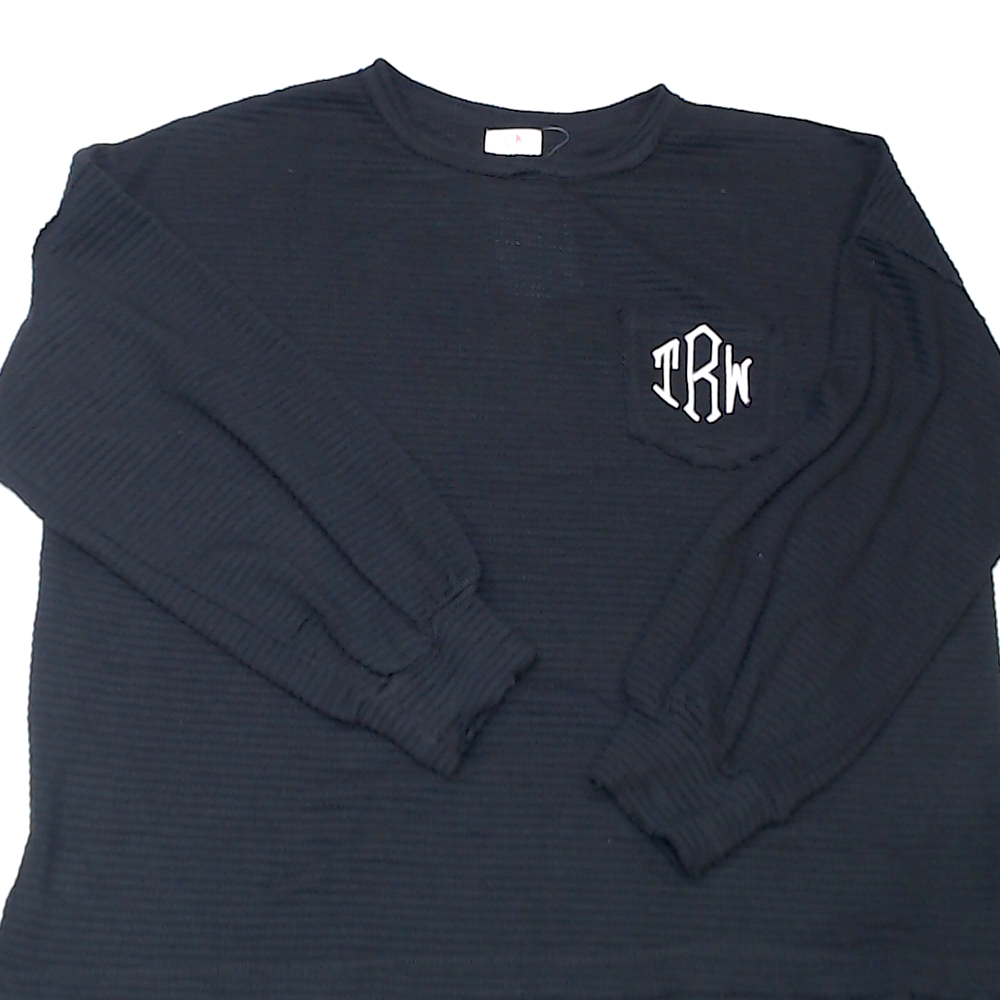 BLOOPER CLOTHING: Monogrammed Waffle Shirt