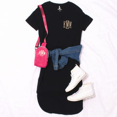 Street style vibes with black midi dress