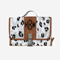 Monogrammed Baby Changing Pad in Black Sassy Spots