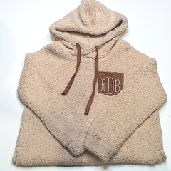 BLOOPER CLOTHING: Monogrammed Sherpa Hoodie