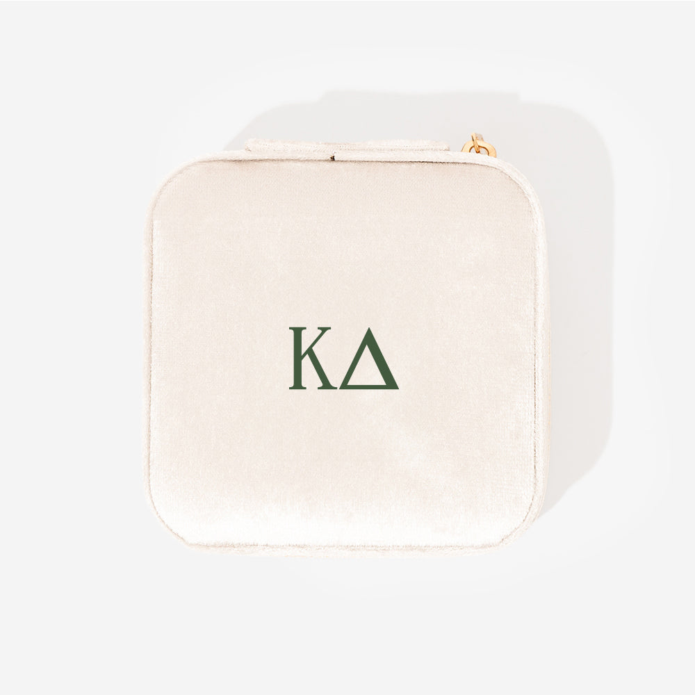 kappa delta velvet travel jewelry case