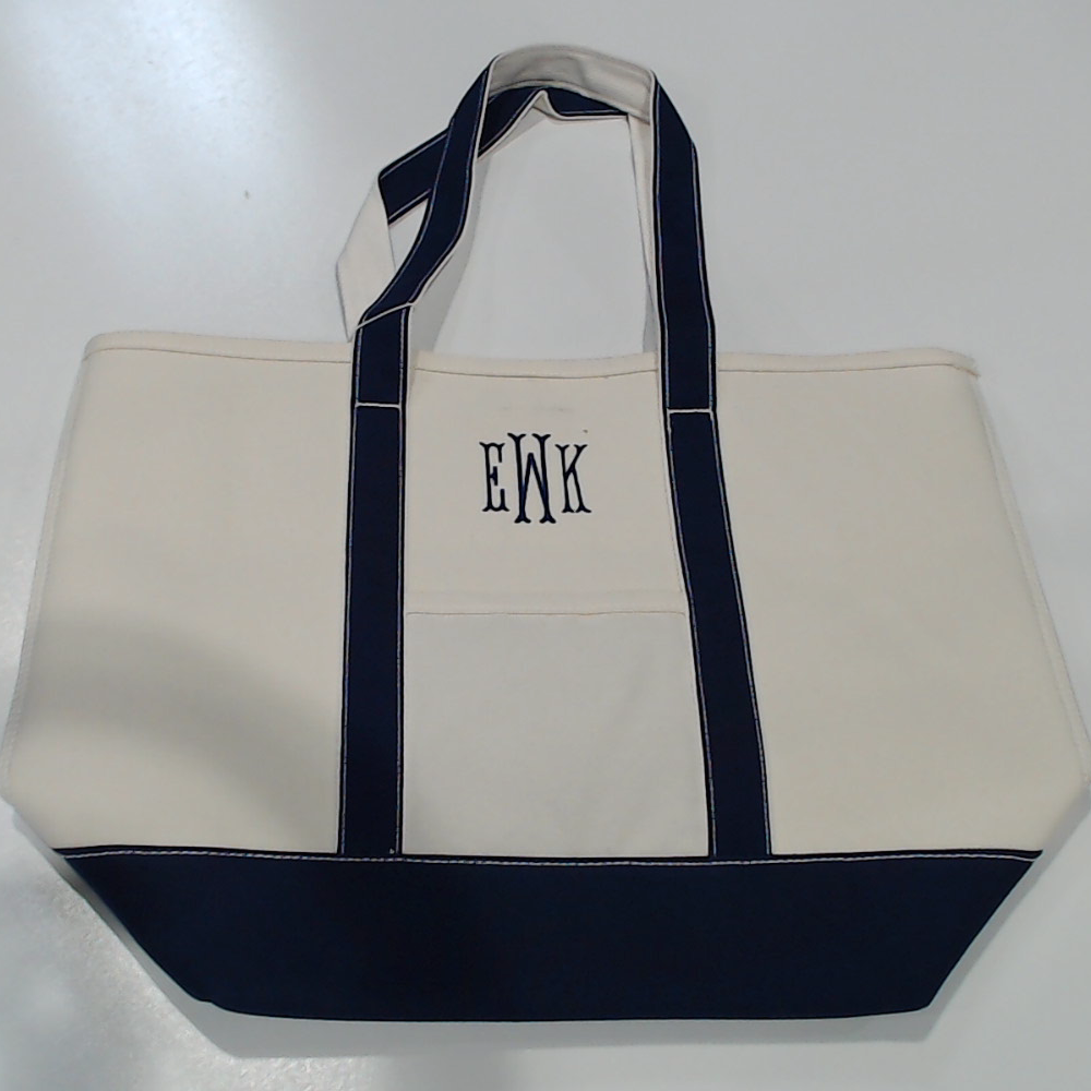 BLOOPER BAG: Monogrammed Large Canvas Tote